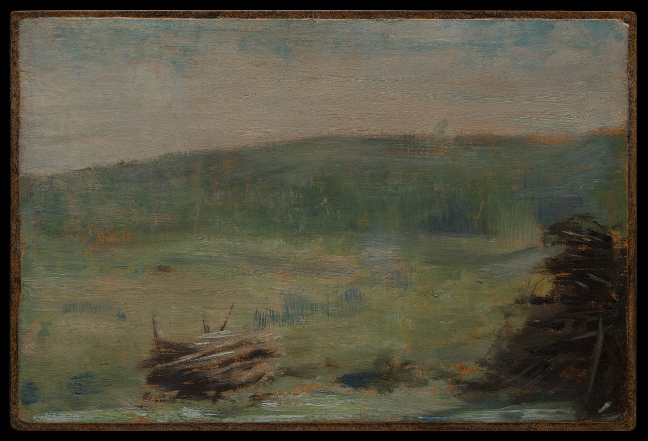 Landskap ved Saint-Ouen av Georges Seurat