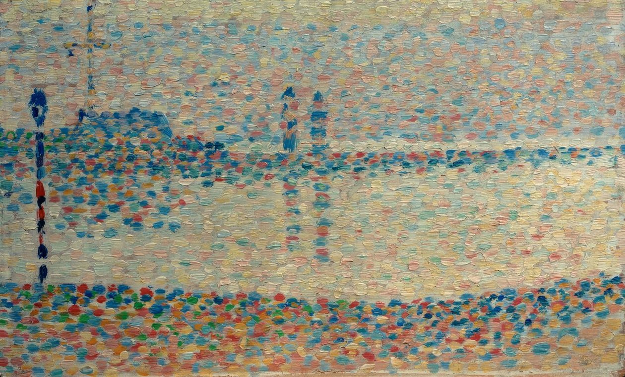 Le Port de Gravelines (The Port of Gravelines / Studie) av Georges Seurat