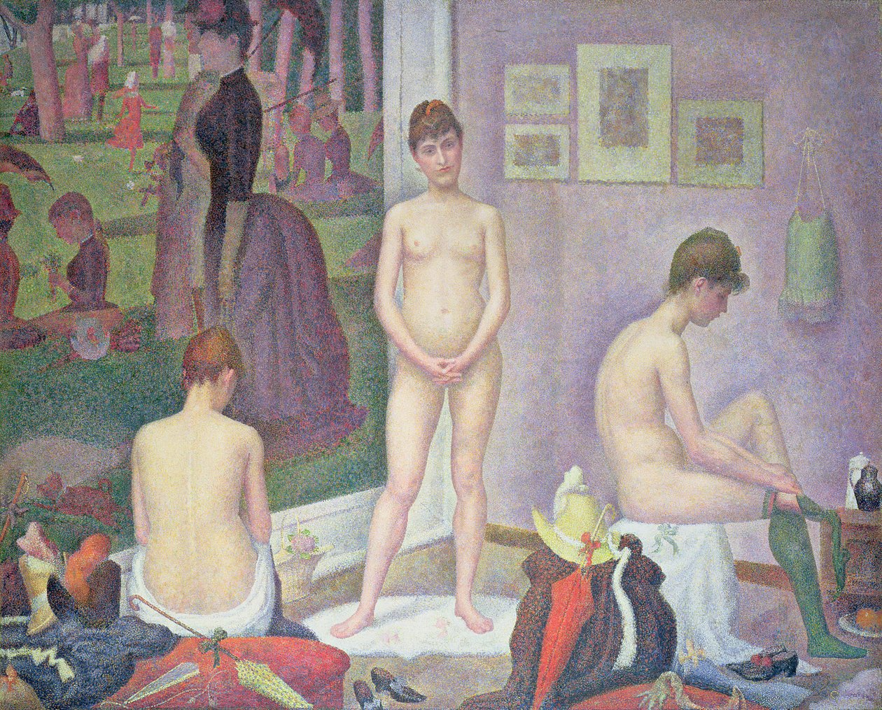Modeller, 1886-88 av Georges Seurat