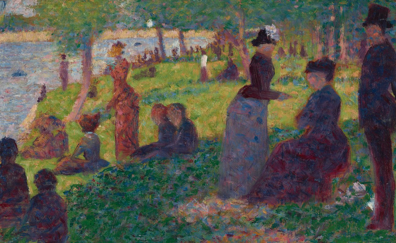 Oljeskisse for "En søndag på La Grande Jatte - 1884" av Georges Seurat