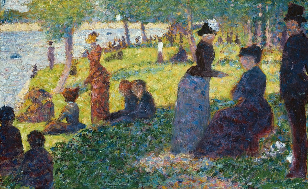 Oljeskisse for "En søndag på La Grande Jatte - 1884" av Georges Seurat