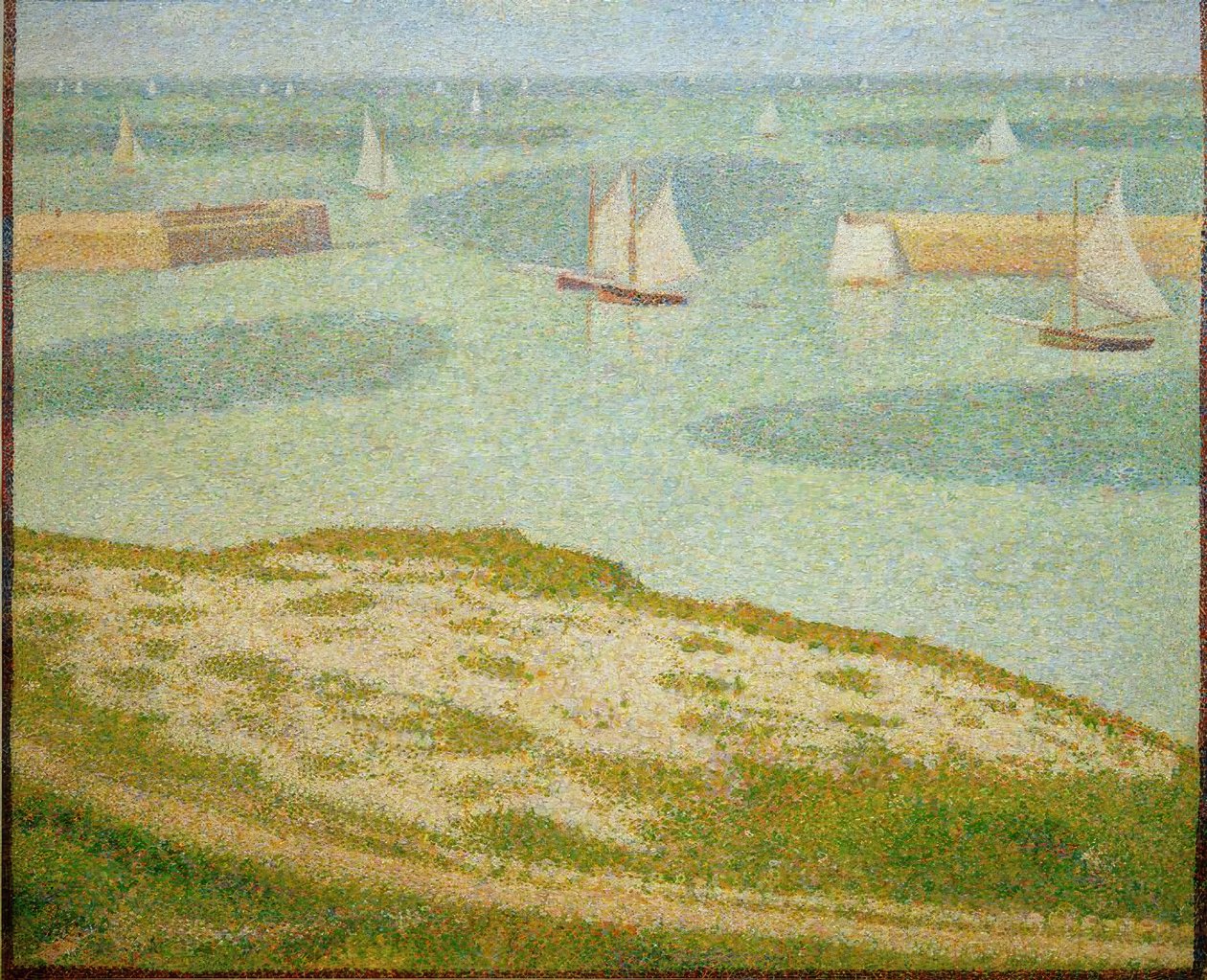 Port-en-Bessin, inngang til ytre havn av Georges Seurat