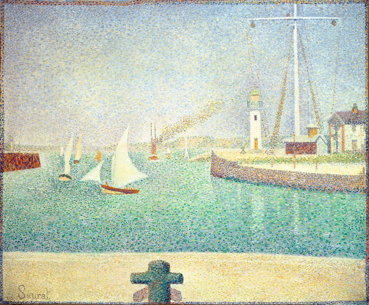 Havn i Honfleur, ca. 1886 av Georges Seurat