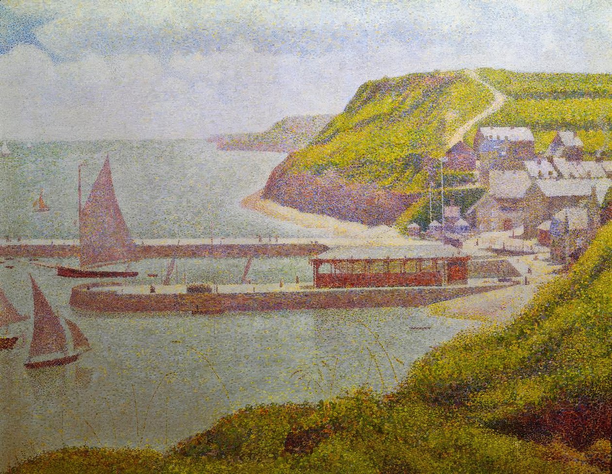 Porten-Bessin, ytre havn, høyvann (Calvados) av Georges Seurat