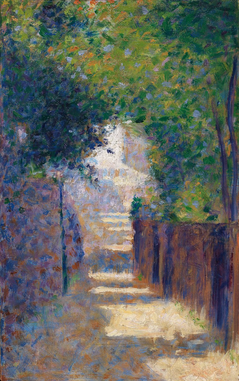 Rue St. Vincent om våren, ca. 1884 av Georges Seurat
