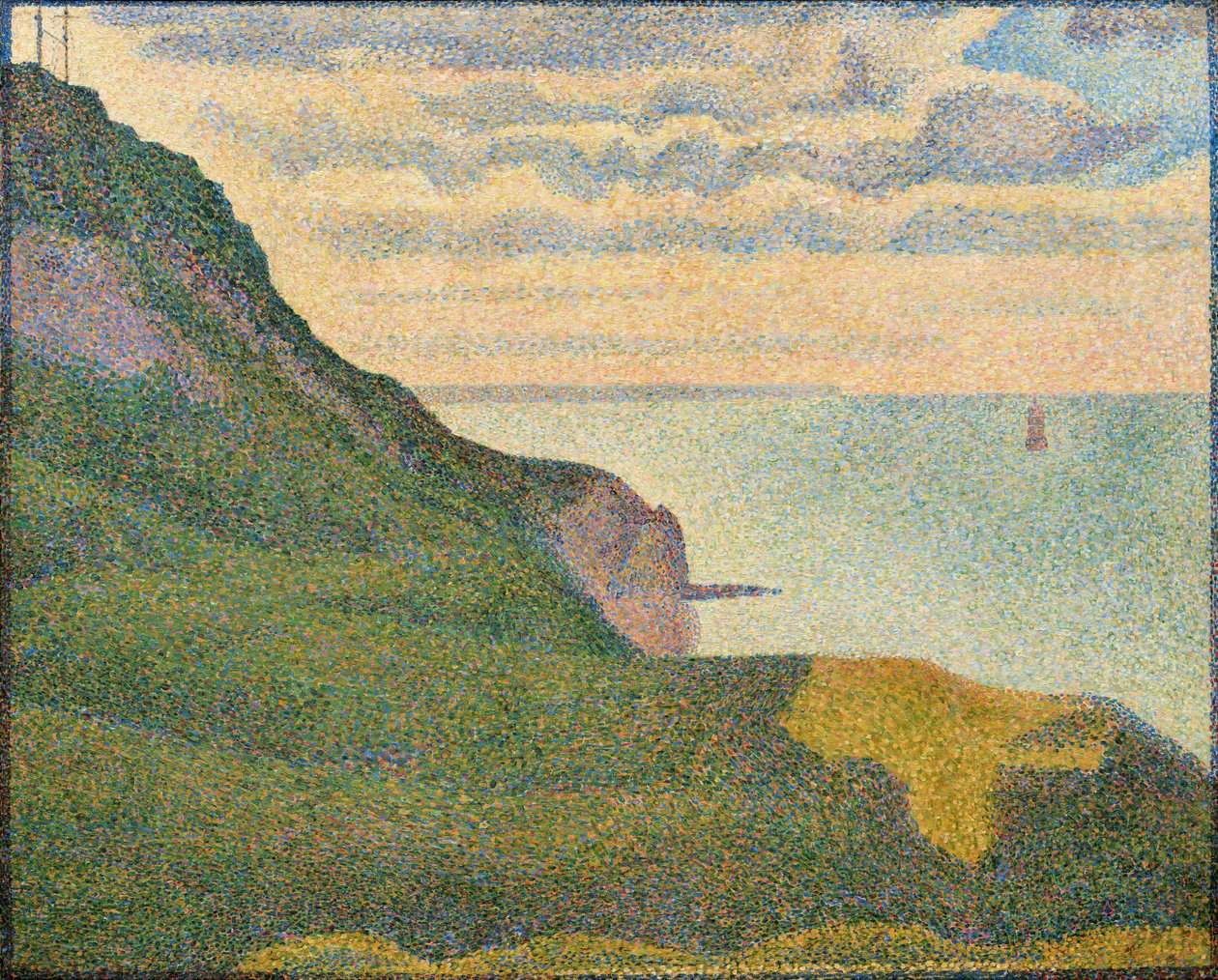 Havlandskap ved Port-en-Bessin, Normandie av Georges Seurat