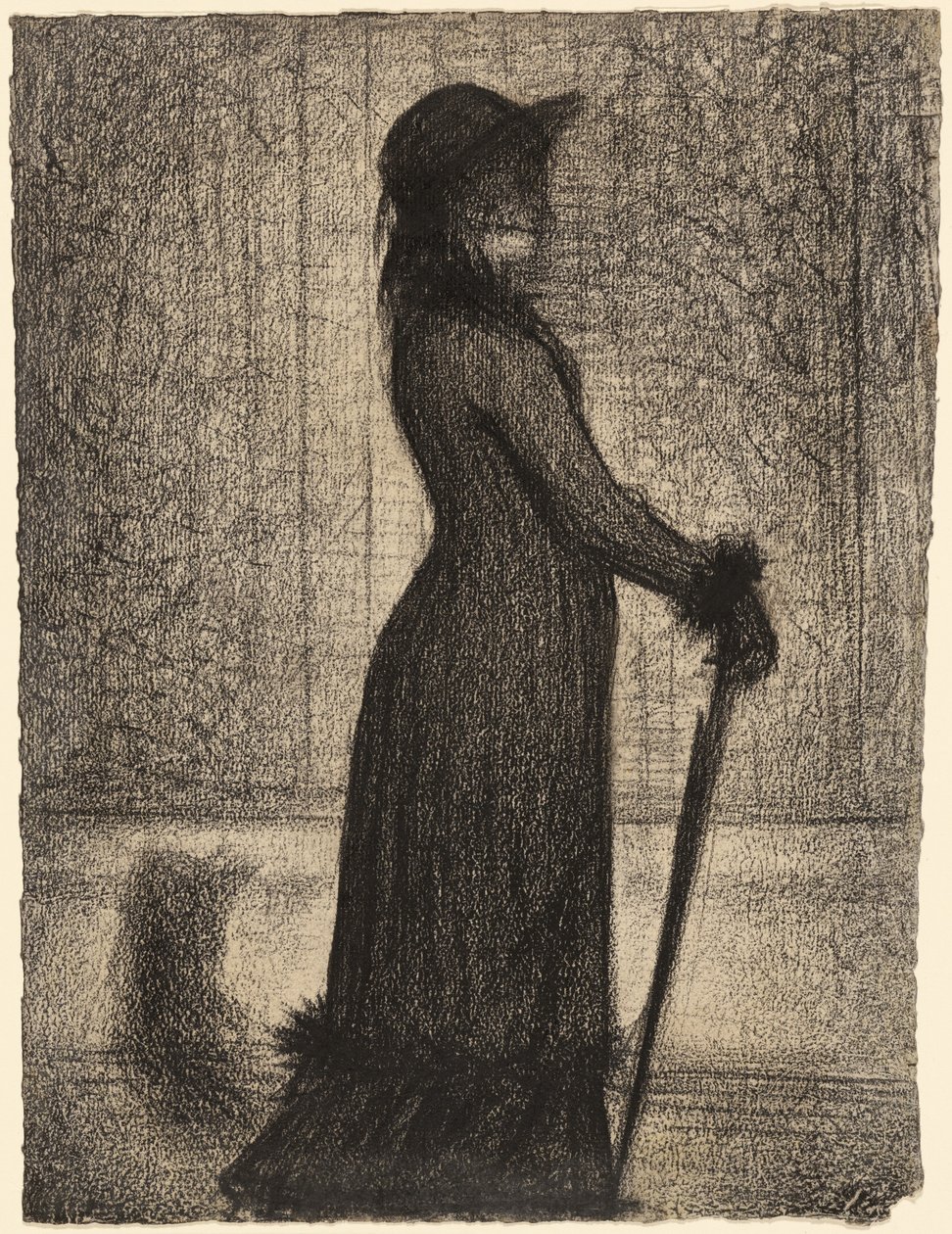 Kvinne spaserer (en elegant en) av Georges Seurat