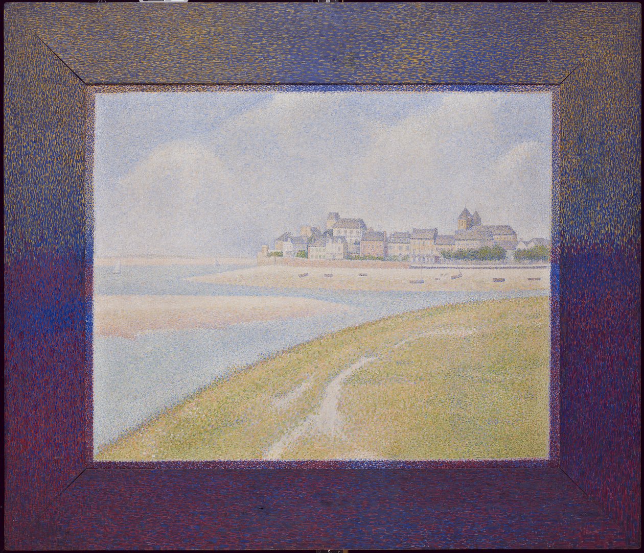 Utsikt over Le Crotoy, fra oppstrøms, 1889 av Georges Seurat