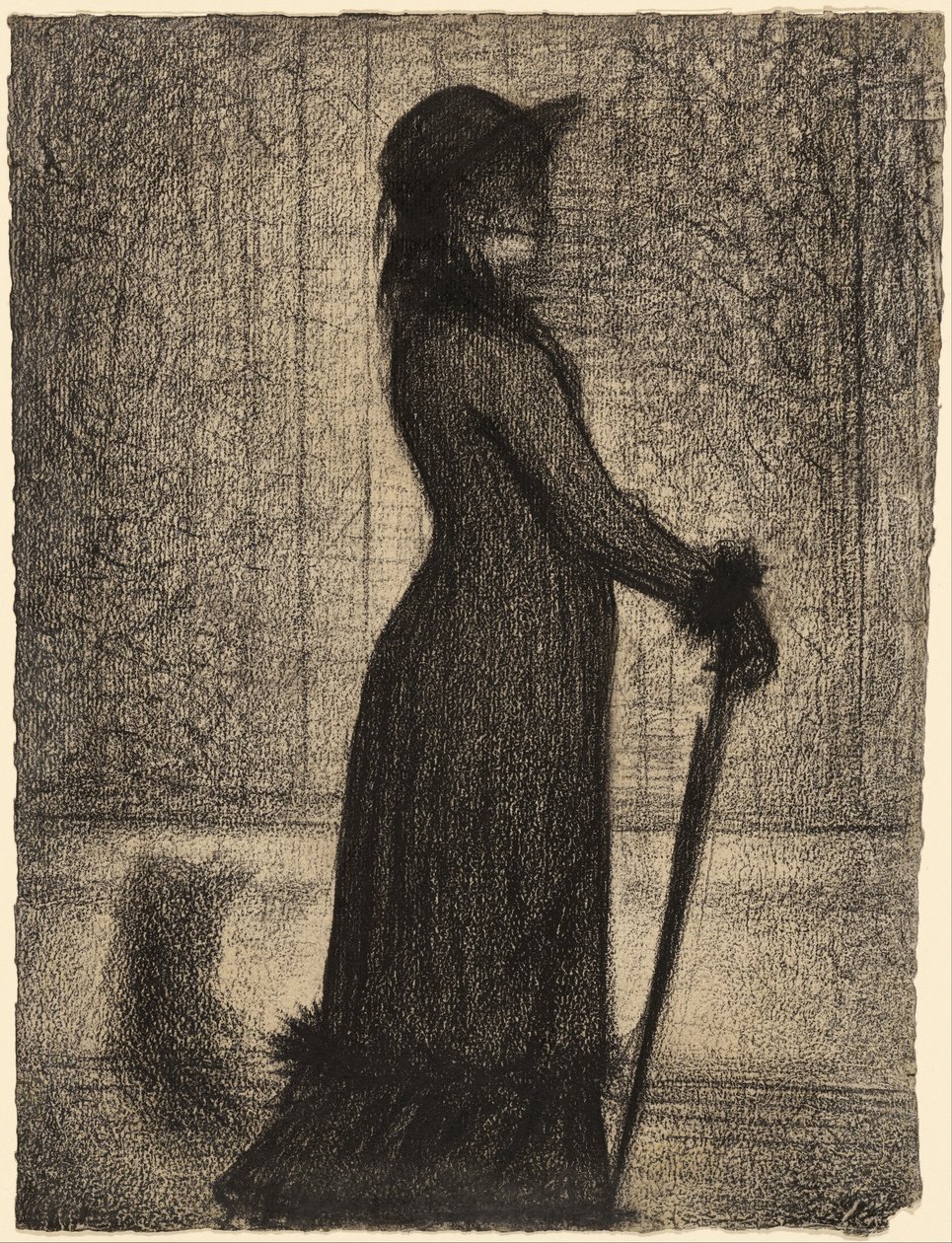 Kvinne som rusler av Georges Seurat