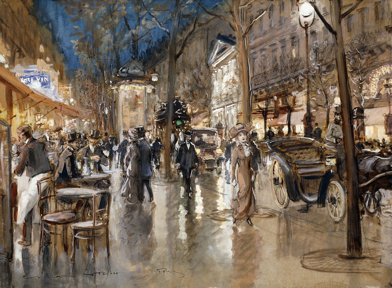 Kveld på en parisisk boulevard, av Georges Stein