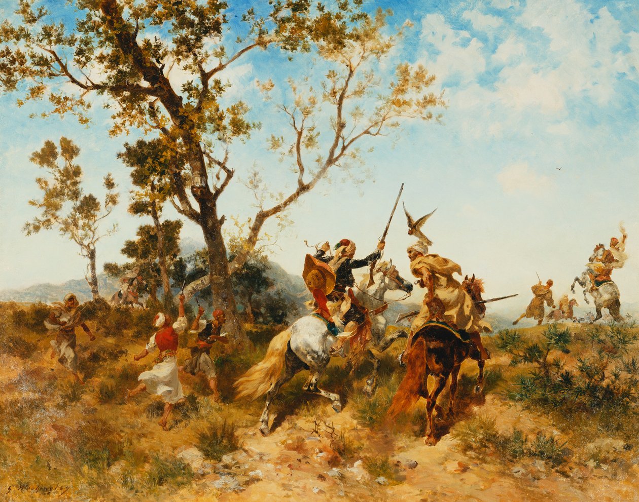 Et arabisk Hawking-parti, 1907 av Georges Washington