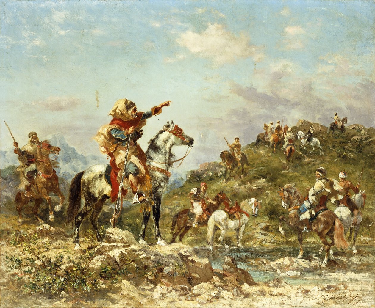 Arabiske krigere til hest, av Georges Washington