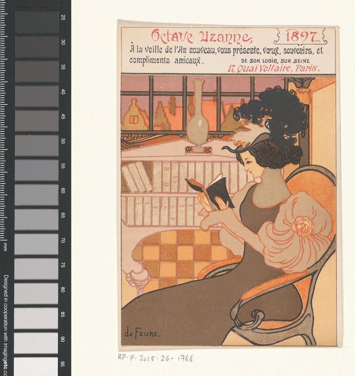 Nyttårsønske fra Octave Uzanne for året 1897 av Georges de Feure