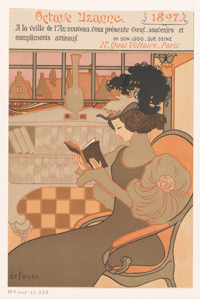 Nyttårsønske fra Octave Uzanne for året 1897 av Georges de Feure