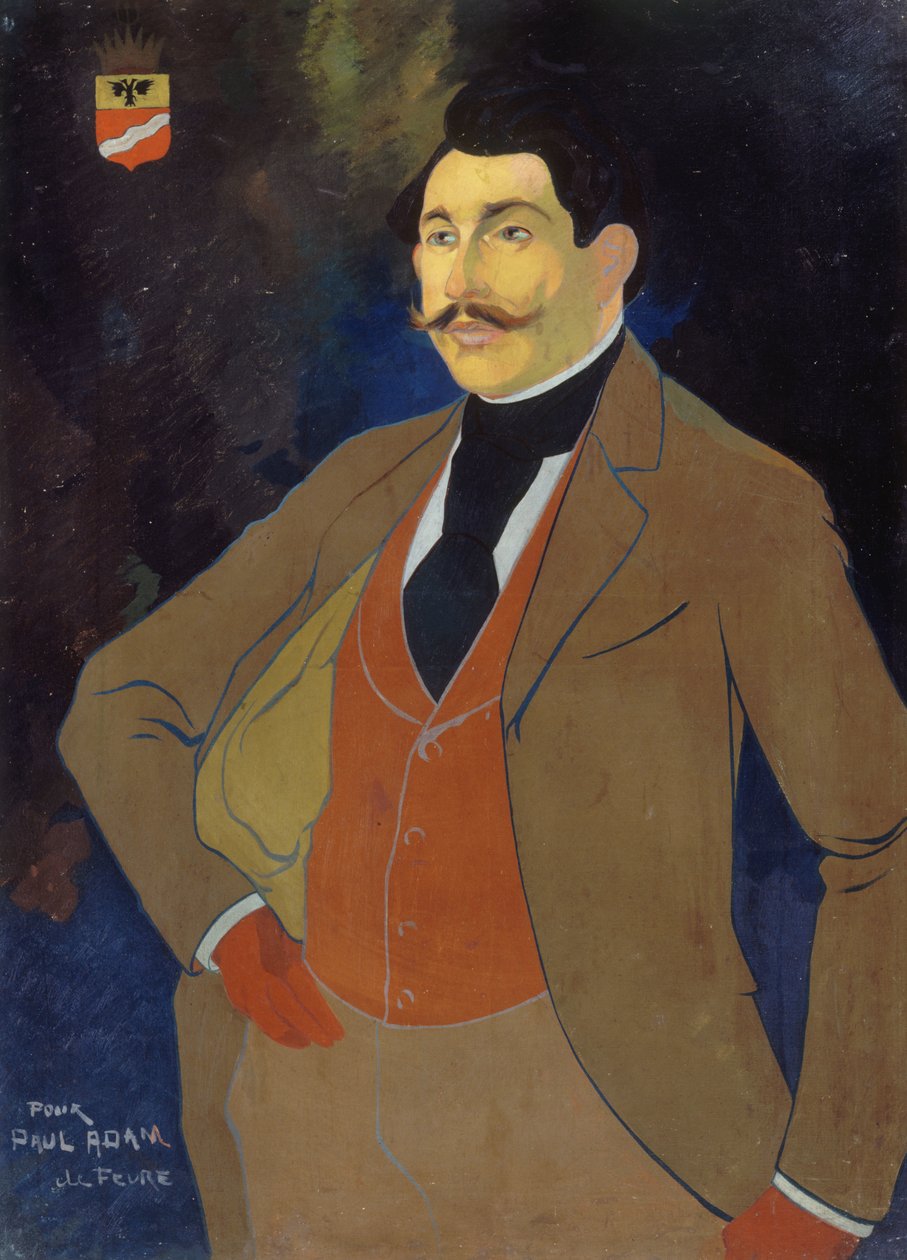 Portrett av romanforfatteren Paul Adam 1862-1920, ca. 1900. av Georges de . Feure