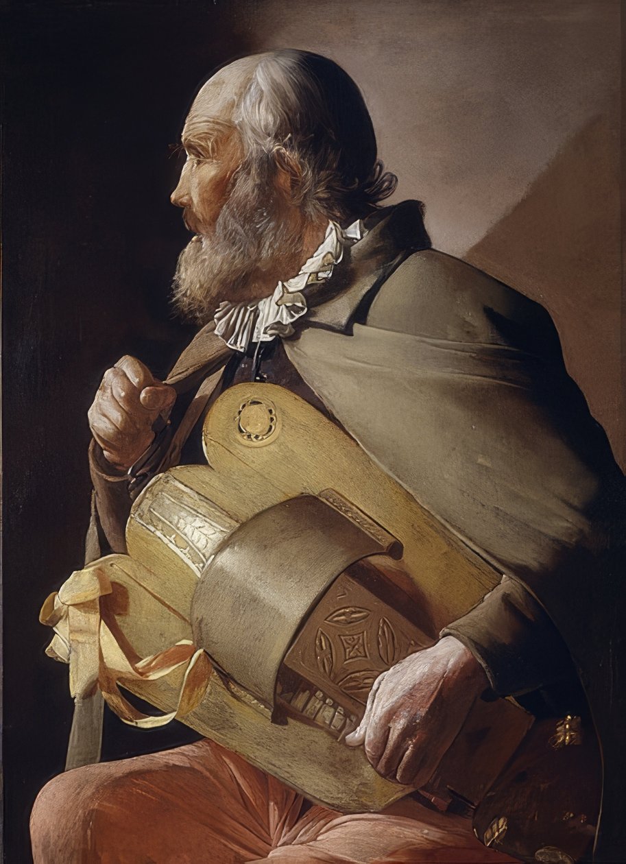 Blind kjører-spiller. 1620-30 av Georges de La Tour