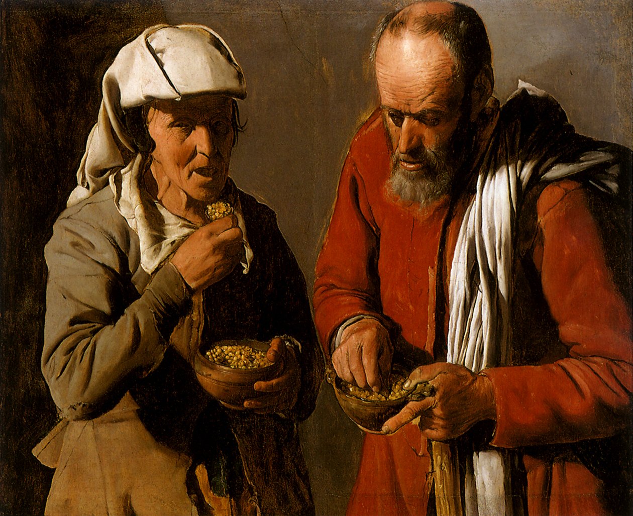 Bondepar spiser, 1621 av Georges de La Tour