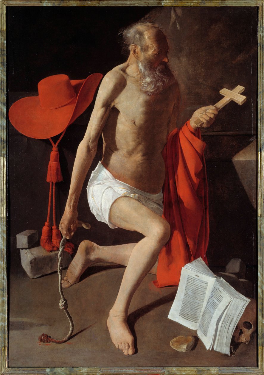 Saint Jerome Penitent. Maleri av Georges De La Tour (1593-1652) av Georges de La Tour