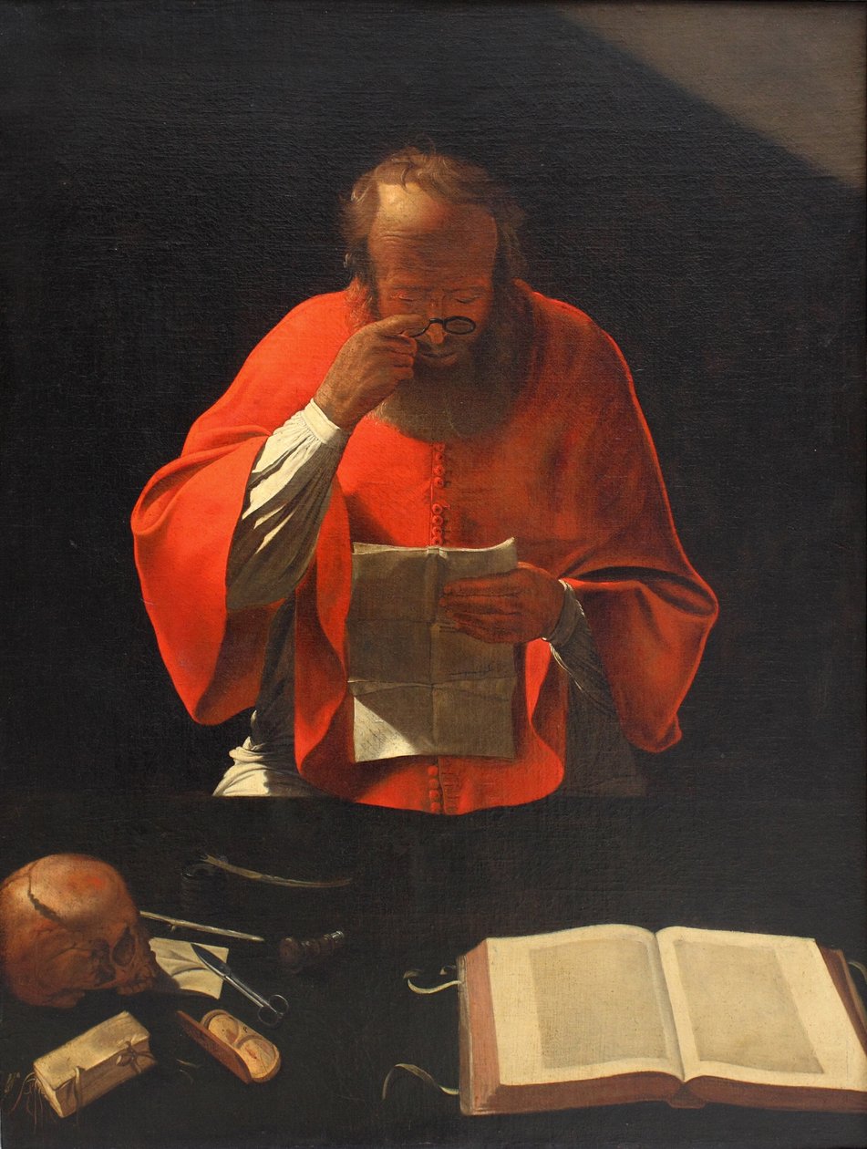 Saint Hieronymus leser kopi, ca 1636 av Georges de La Tour