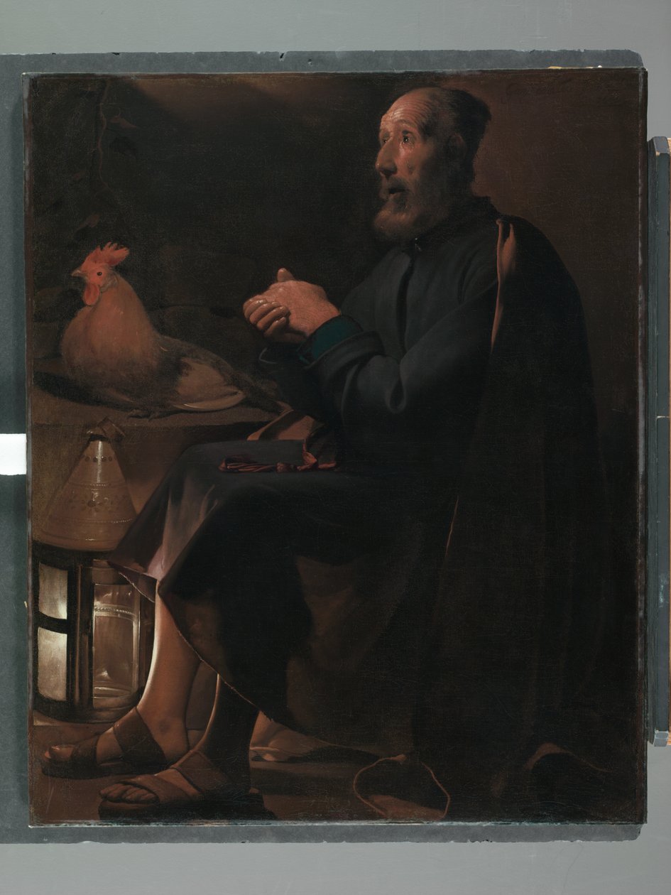 Sankt Peter angrende, 1645 av Georges de La Tour