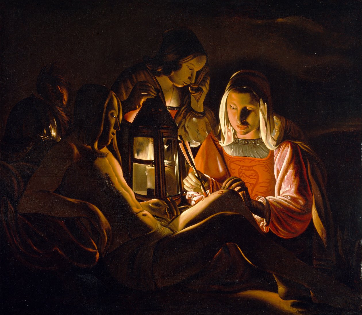 St. Sebastian Tended av Irene, ca. 1638-39 av Georges de La Tour