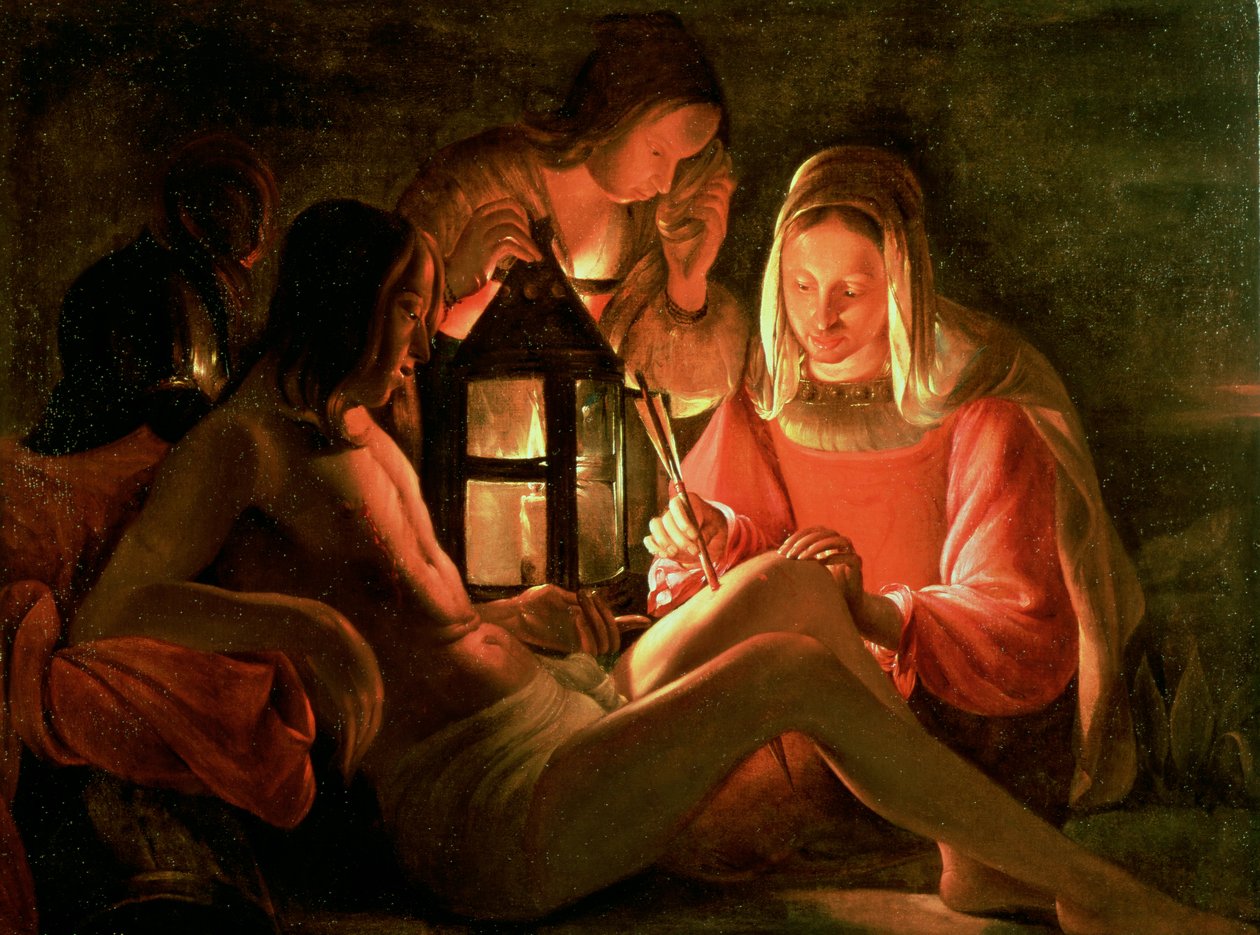 St. Sebastian passet av den hellige kvinne av Georges de La Tour