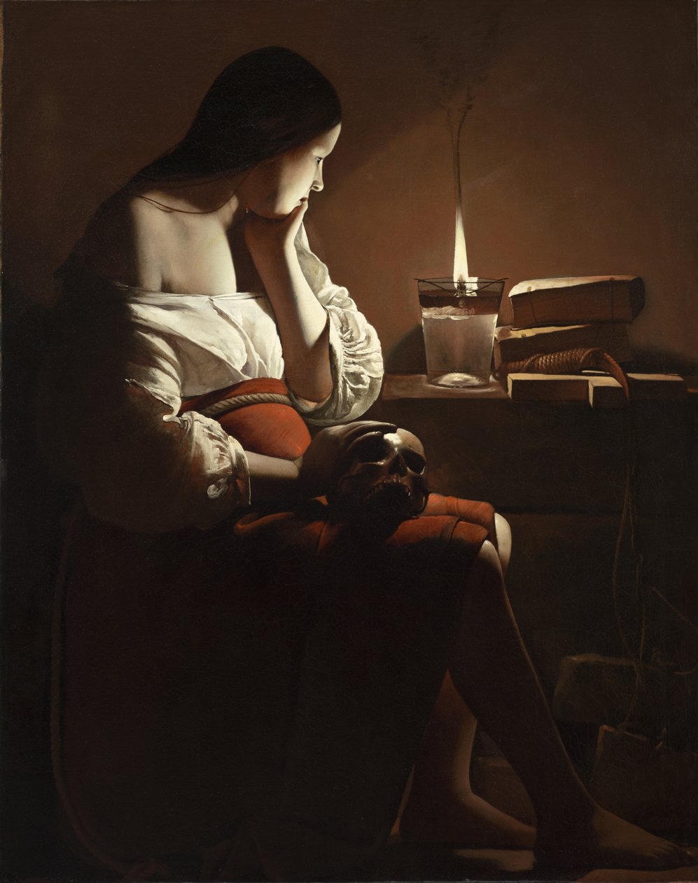 Magdalena med den rykende flammen av Georges de La Tour