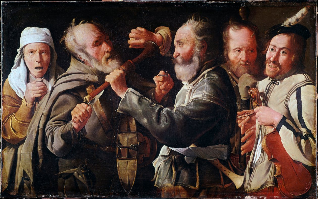 Bråk mellom musikere (olje på lerret av Georges de La Tour