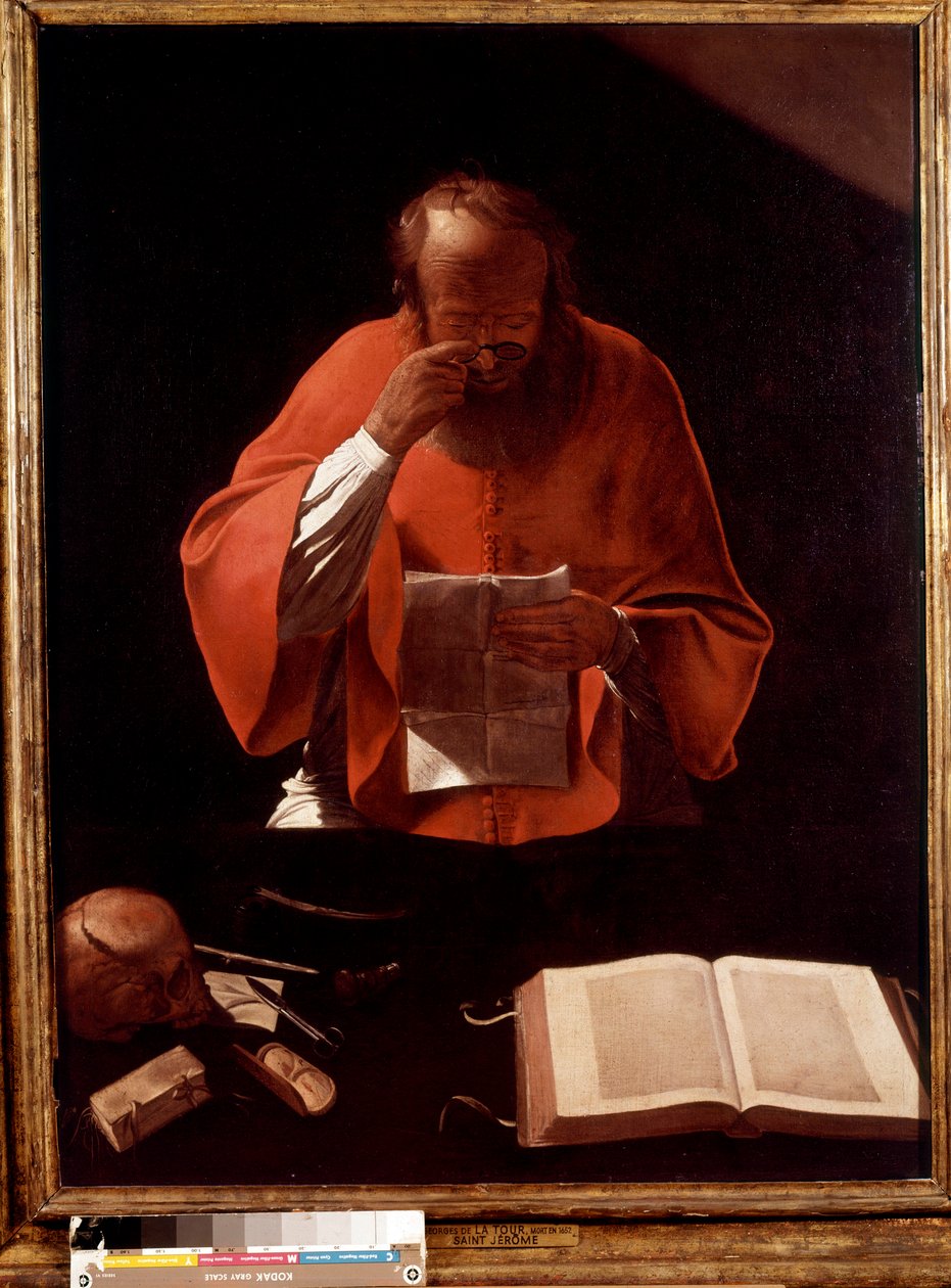 Representasjon av Saint Hieronymus som leser maleri av Georges de la Tour av Georges de La Tour