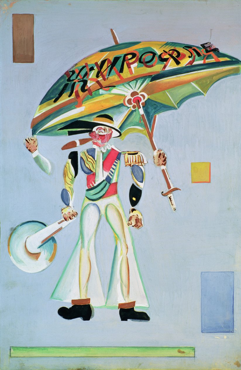 Kostymedesign for operetten 'Girofle-Giroflia av Alexandre Charles Lecocq, 1922 av Georgy Bogdanovich Yakulov