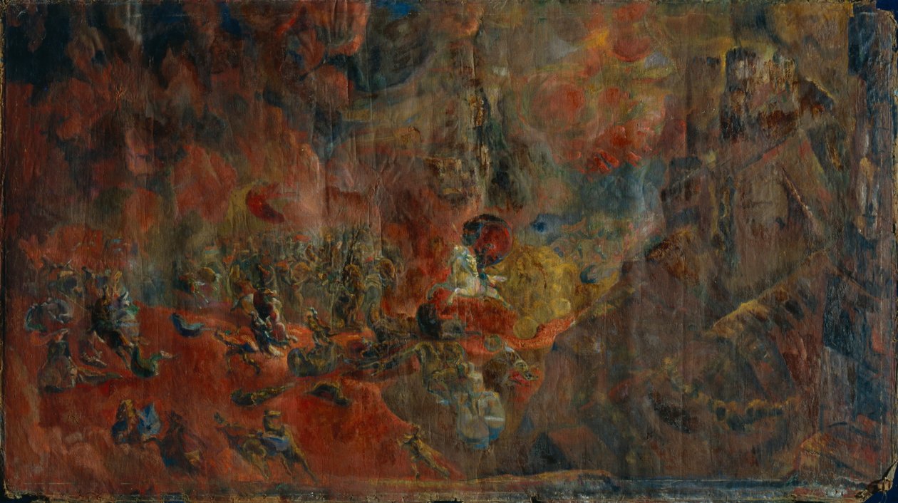 Slagscene, 1912 av Georgy Bogdanovich Yakulov