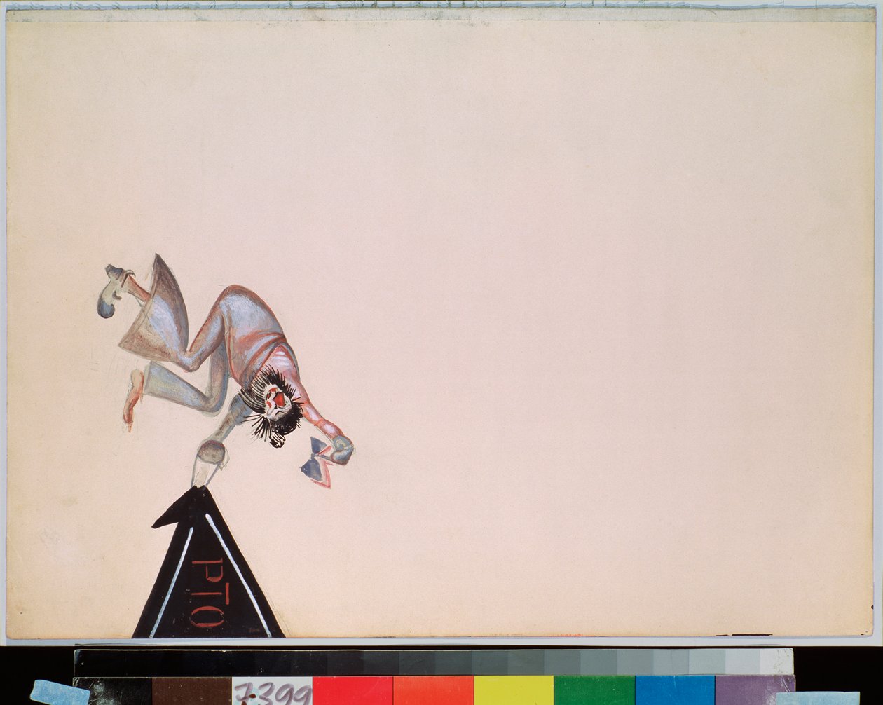 Forberedende dekor for operetten ""Girofle Girofla"" (Girofle-Girofla) av Charles Lecocq (1832-1918) (Scenedesign for operetten Girofle Giroflia, av Charles Lecocq) - Verk av Georgi Bogdanovich Yakulov (1884-1928), gouache på papir av Georgy Bogdanovich Yakulov