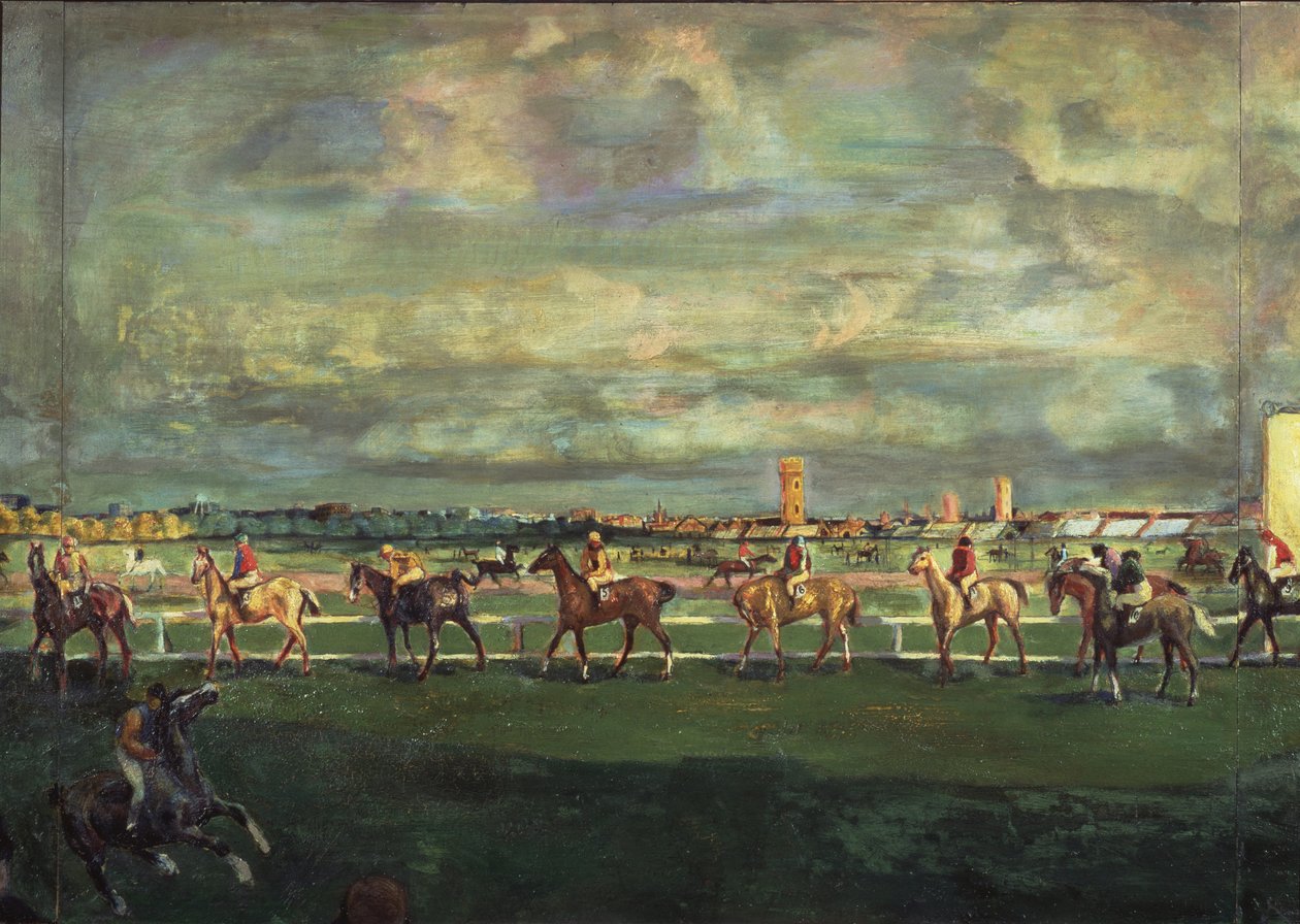 Hesteveddeløp, 1911 av Georgy Bogdanovich Yakulov