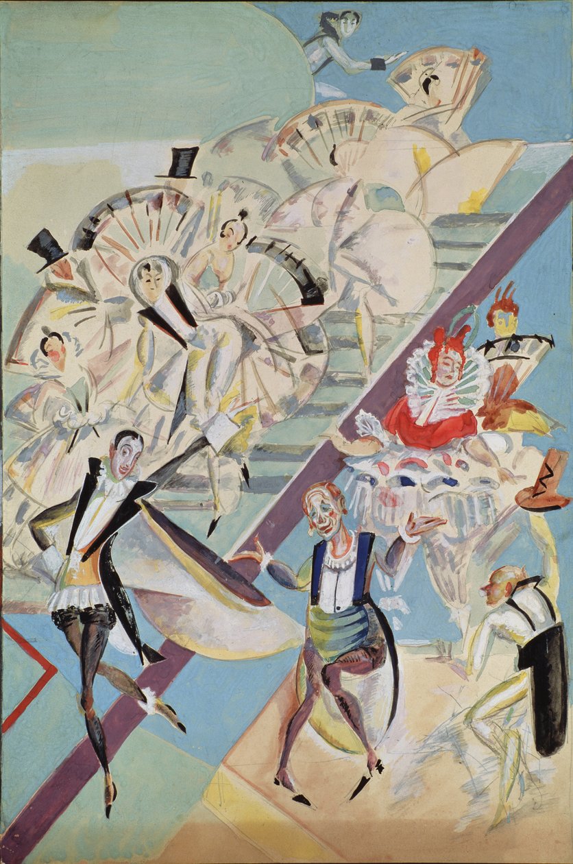 Scenografi for operetten Girofle-Giroflia av Ch. Lecocq, 1922 av Georgy Bogdanovich Yakulov