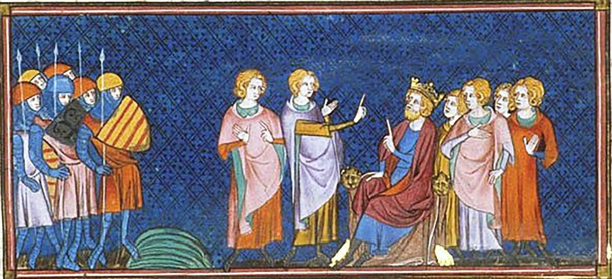 Henrik I av England mottar franske utsendinger nær Gisors, Chronicles of Saint-Denis, 1332–50 (38750784602) av Georgia Levan Ramishvili from Tbilisi