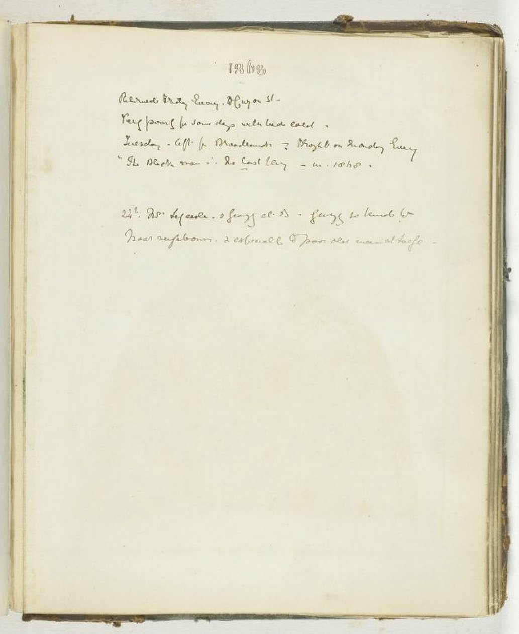 Uten tittel [side med tekst relatert til Broadlands], 1868. av Georgina Cowper