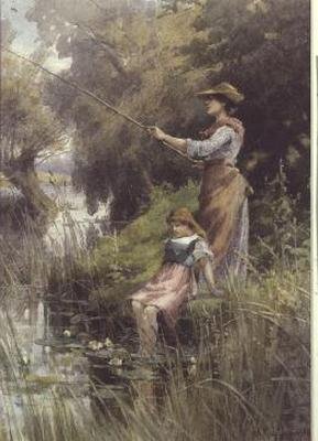 Fiske (wc på papir) av Georgina M. de l Aubiniere