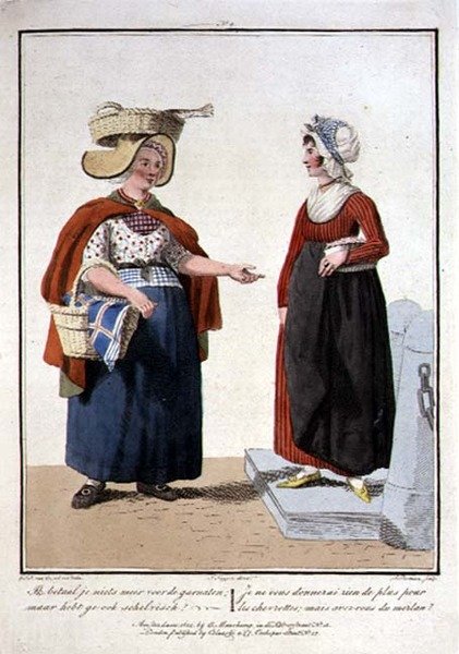 Fish Sellers, gravert av L. Portman av Georgius Jacobus Johannes van (after) Os