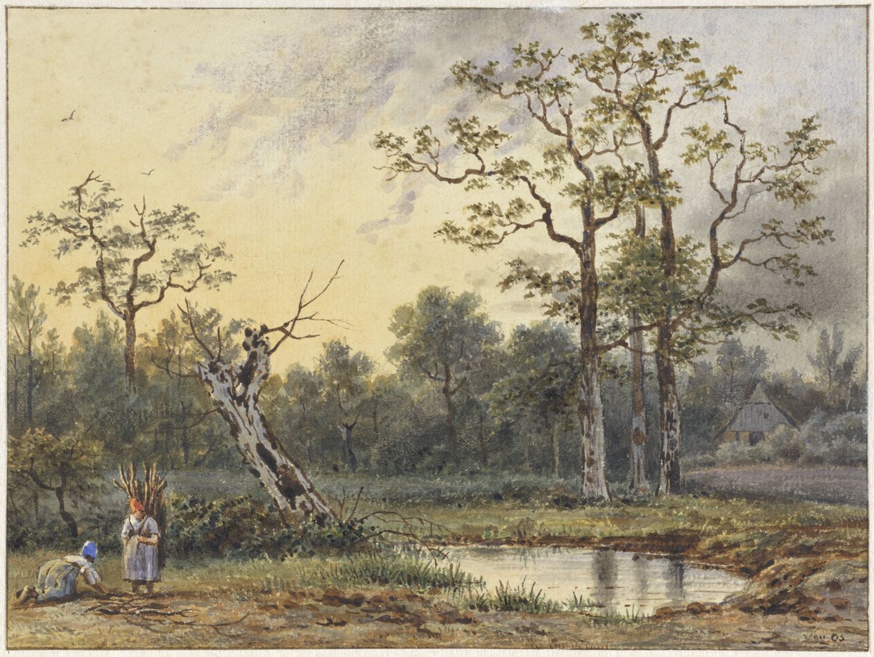 Landskap med to oppsamlere av Georgius Jacobus Johannes van Os