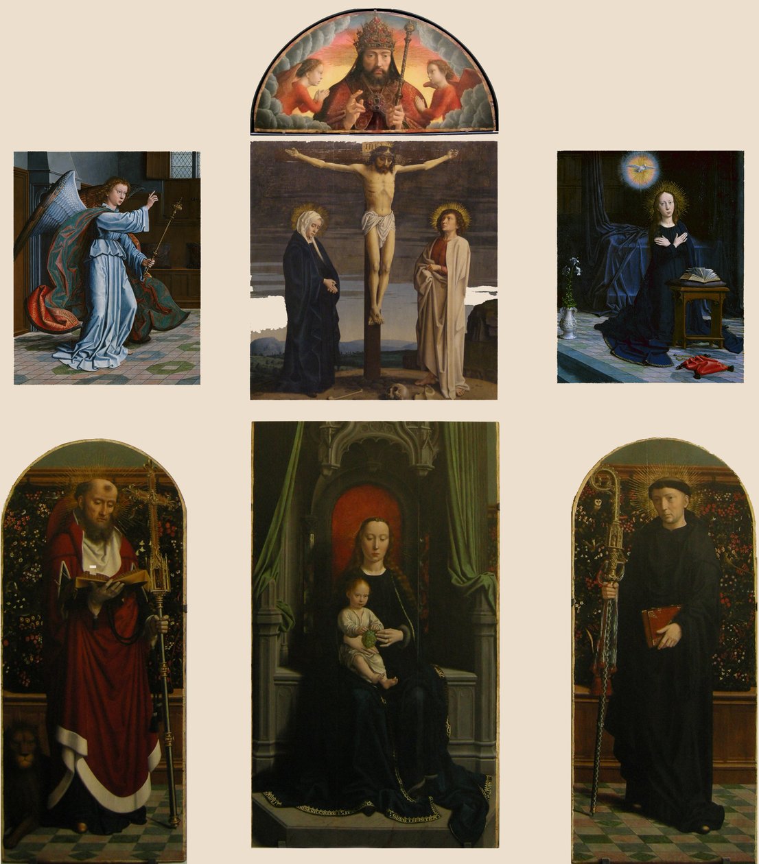 Cervara triptyk av Gerard David