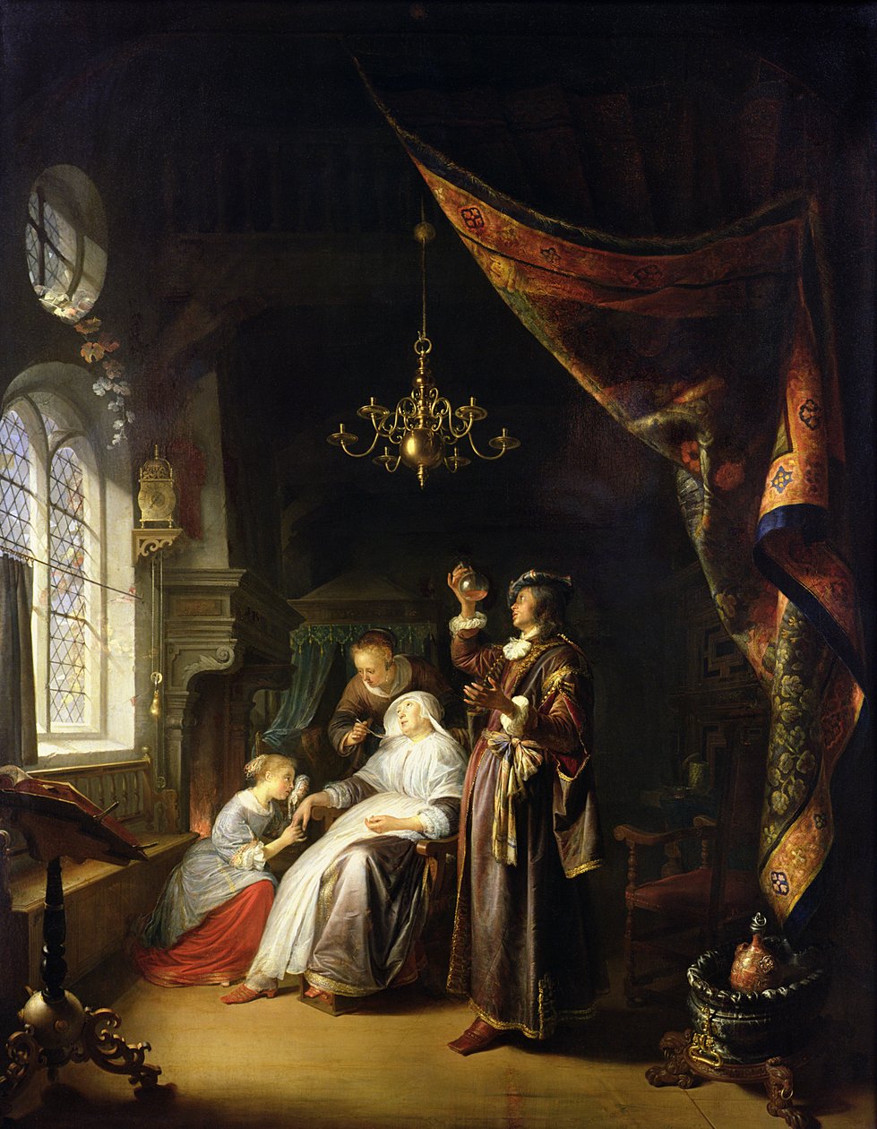 Den dråpeformede kvinnen, ca. 1663 av Gerrit Dou