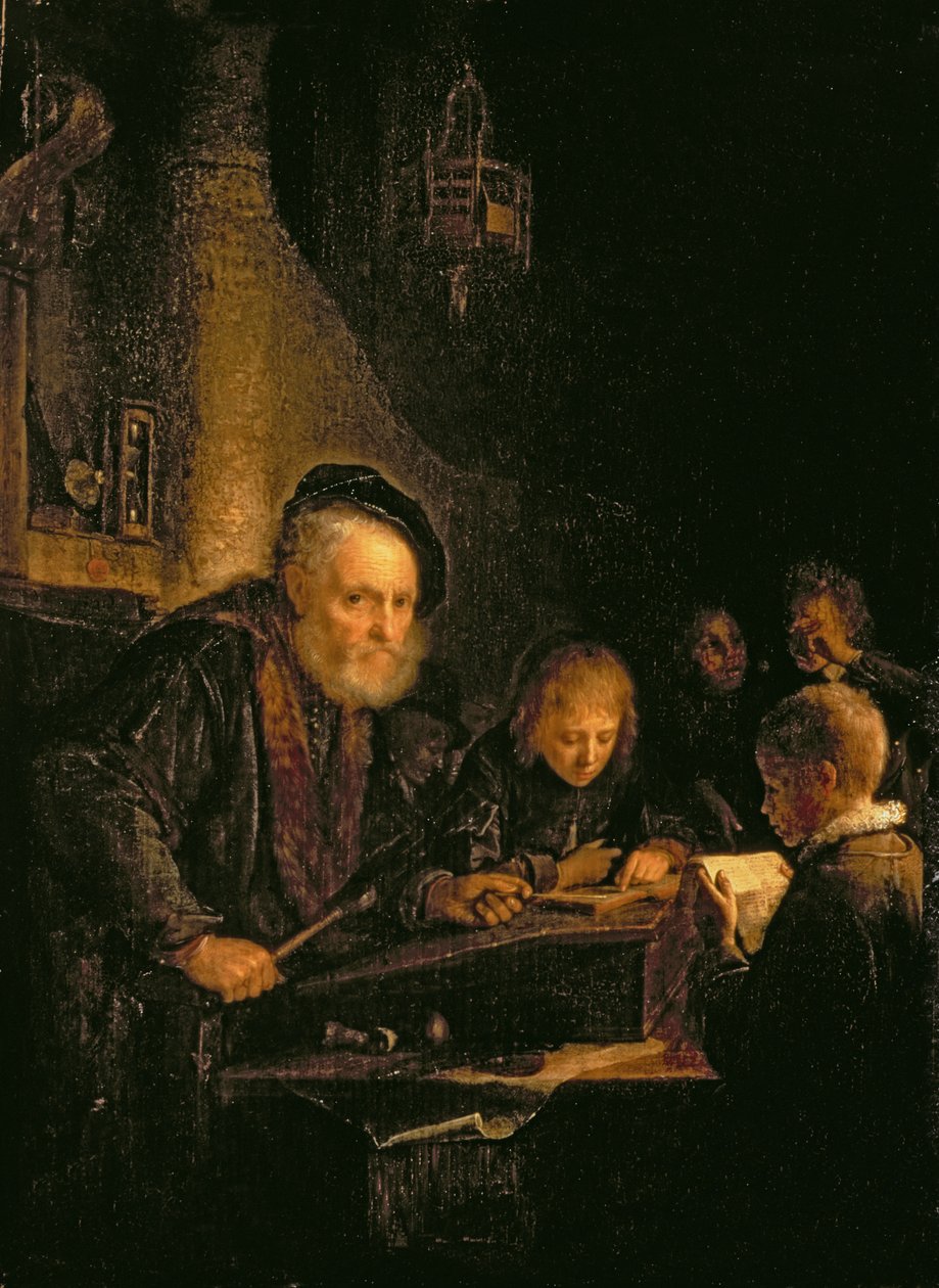 Skolemesteren, 1645 av Gerrit Dou