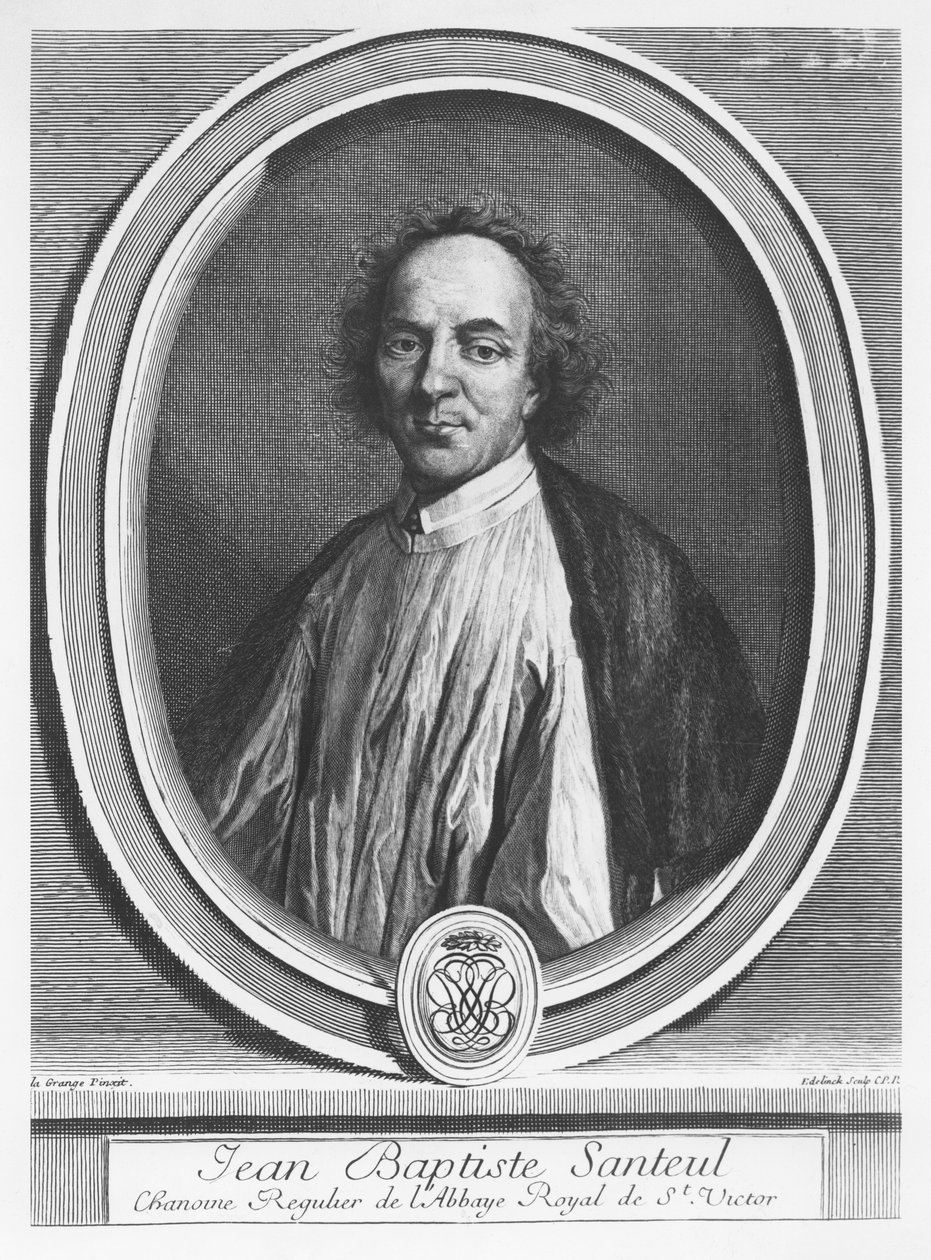 Portrett av Jean-Baptiste de Santeul av Gérard Edelinck