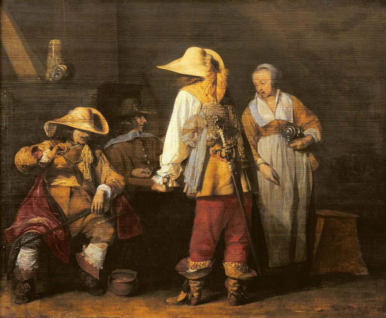 Interiør i et vertshus, 1636 av Gerard ter Borch