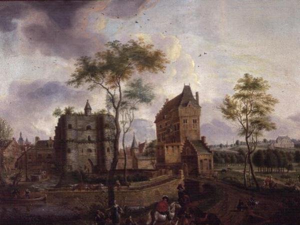 Byportene til Malines (olje på lerret) av Gerard Philippe Colin