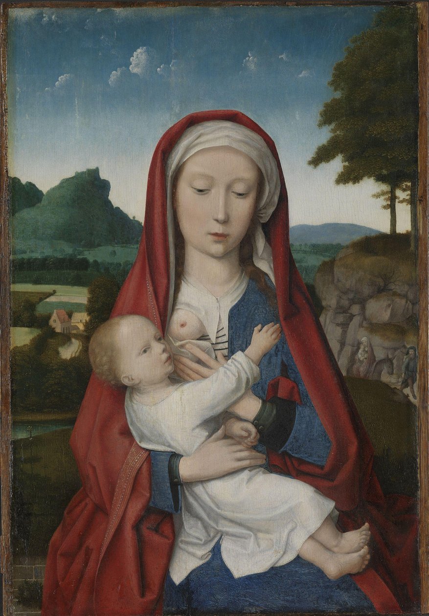 Madonna og barn, ca. 1510-20 (olje på panel) av Gerard (attr. to) David