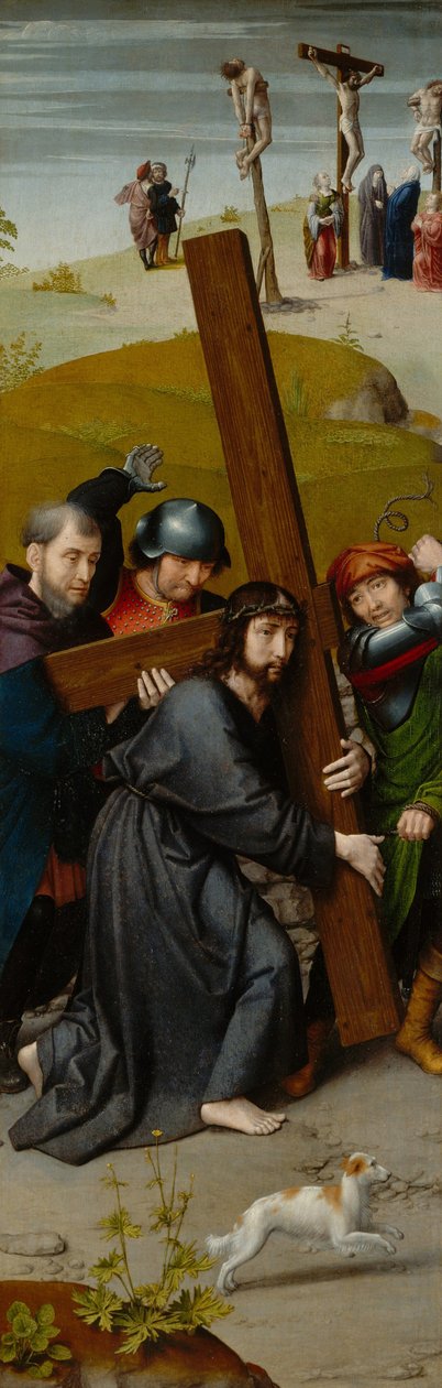 Kristus som bærer korset, med korsfestelsen, ca. 1510 (olje på eikepanel) av Gerard David