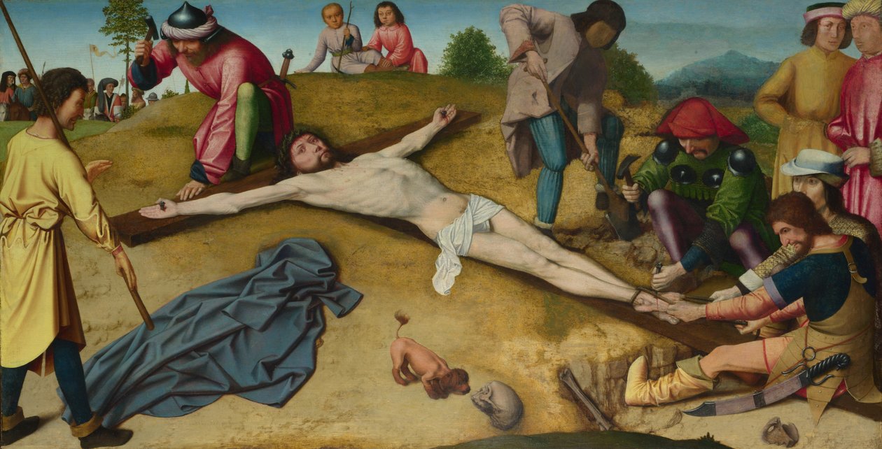 Kristus naglet til korset, ca 1481 av Gerard David