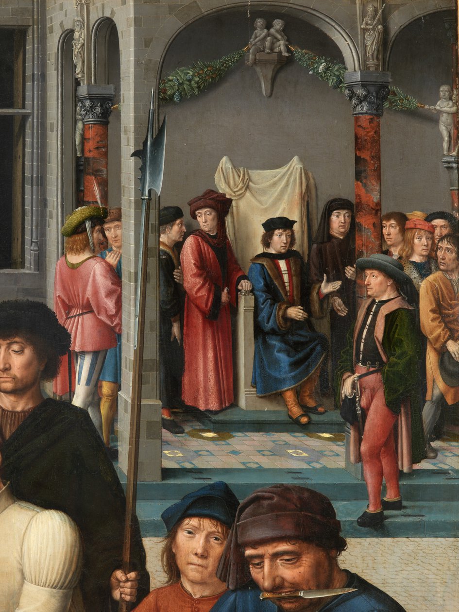 Detalj av flågingen av Sisamnes av Gerard David
