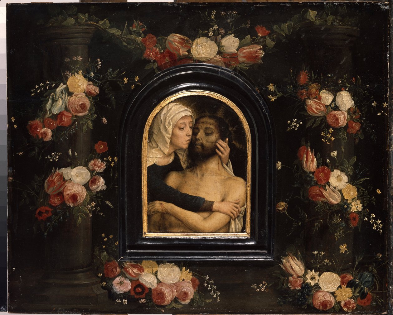 ""La deploration sur le christ mort"" (The Lamentation over the Dead Christ) Maleri av Gerard David (ca. 1460-1523) Mål 36x44,5 cm Eremitagemuseet, St. Petersburg av Gerard David